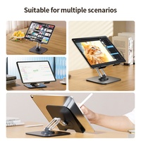 Support de bureau flexible pour téléphone portable et tablette, en alliage d'aluminium, étanche, réglable en hauteur et à 360 degrés, prix d'usine