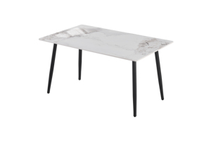Tables à manger rectangulaires <span class=keywords><strong>Ginza</strong></span> 8 places en métal et pierre, style italien moderne, tables de luxe, plateau en marbre, table laminée - Product Image 2