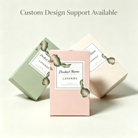 Boîte à savon portable en matériaux recyclés avec fenêtre, impression sérigraphique, revêtement UV, finition mate scintillante pour emballage cadeau