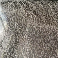 Sliver Gold Metallic Yarn Spider Mesh Fabric Anti-static Knitted 100% Polyester Lightweight for Wedding Curtain Garment Flower