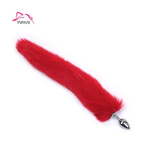 פופולרי מפתה צבע אדום שועל זנב אנאלי תקע תחת לעיסוי צעצוע מין נשים