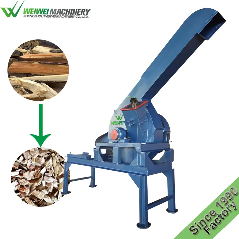 Weiwei high quality 3 point hitch pto driven tractor wood chipper production big log efficiency cutting bamboo machine