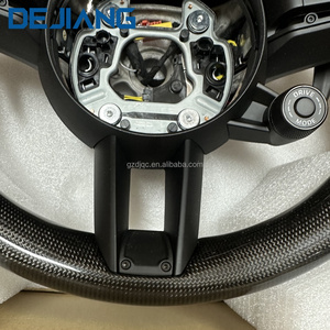 Accessoires de volant <span class=keywords><strong>sport</strong></span> en fibre de carbone personnalisés pour Porsche 991 <span class=keywords><strong>911</strong></span> 992 718 918 CARRERA GT Macan Cayman Cuir rouge - Product Image 2