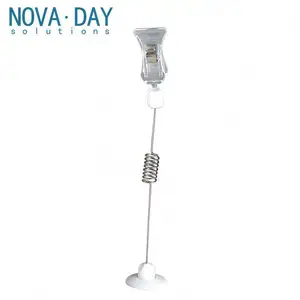 NOVADAY Pop Supermarket Transparent Plastic Rotatable Thumb Advertising Clip Price Tag Holders Sign Clips