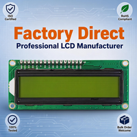 Module LCD STN 1602YY personnalisé en direct d'usine, affichage à caractères 16x2, rétroéclairage LED jaune-vert, 2,7 pouces, à trous traversants, AIP31066