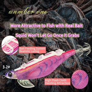 Wholesale Size 3.2 Deep Water <strong>Squid</strong> Jig with Strap High Glow in the Dark Lure Bait <strong>Boat</strong> <strong>Fishing</strong> for Bigfin Reef <strong>Squid</strong> - Product Image 2