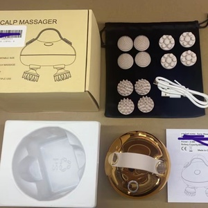 IPX-7 Electric <b>Head</b> <b>Massager</b> Waterproof Silicone Scalp Relieve Stress Kneading Massage Battery Powered Household Use - Product Image 2