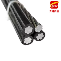 Cable ABC Autoportante Aéreo con Aislamiento XLPE, Conductor de Aluminio Triplex Estándar ICEA AAAC ACSR AAC