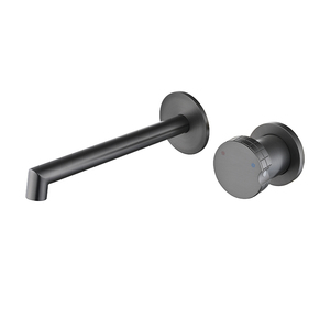 <span class=keywords><strong>Robinet</strong></span> de lavabo mural moderne de luxe en acier inoxydable à trou unique avec noyau de valve en céramique Bec rond et poignée circulaire - Product Image 3