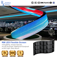 Écran LED flexible incurvé RX P2.5 pour intérieur, mur vidéo LED HD, module souple numérique pour scènes commerciales