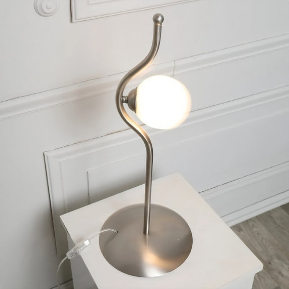 Modern Elegant Warm White LED Table Lamp Handcrafted Marble Base with Brass Body for Living Room or Bedroom AC Power Supply