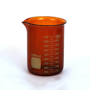 4 लैब सभी विनिर्देशों पूर्ण ऊंचाई बोरोसिलिकेट ब्राउन ग्लास बीकर - Product Image 6