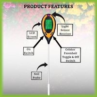 Testeur d'humidité du sol portable OEM d'usine, testeur de pH du sol, testeur d'humidité du sol, précision 0,1 pH, garantie 1 an pour la ferme, le jardin et les plantes