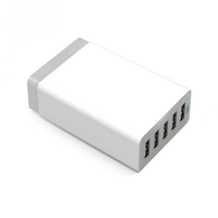Stasiun pengisian daya USB 5V 8A, stasiun pengisian daya USB Multi Port 40W 5 Port untuk beberapa perangkat untuk ponsel 17 16 15