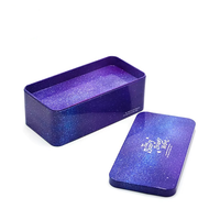 Boîtes d'emballage rectangulaires en fer blanc de qualité alimentaire pour café, boîtes métalliques pour thé, boîtes en fer blanc recyclables et jetables