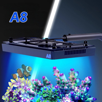 A8SE II Max Blue 240W Acuario de espectro completo Luz LED Plástico duradero Aplicación WiFi Programable para caja rectangular de coral de agua salada