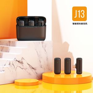 J13 Lavalier <b>Microphone</b> <b>Wireless</b> One To Two With Digital Display Charging Case For Live Streaming Recording - Product Image 4