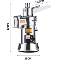 Broyeur à marteaux 220V pour herbes, racines et épices / Machine de pulvérisation pour maïs et broyage en acier inoxydable