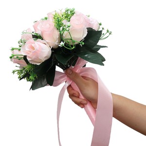 Bouquet de mariée en soie pour cérémonie de <span class=keywords><strong>mariage</strong></span>, ouverture de maison, avec fleurs séchées, accessoire photo pour mariée, style sophistiqué - Product Image 6