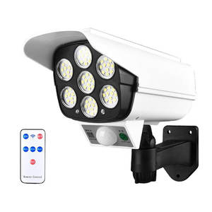 Cámara de Seguridad Solar con Sensor de Movimiento, Encendido/Apagado Automático al Anochecer/Amanecer, Antirrobo, para Jardín, Camino, Patio, Exterior, LED de 16W, 3500K, Blanco Cálido - Product Image 1