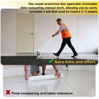 JH-Mech Applicateur de film de protection pour tapis en métal, largeur réglable de 24 à 36 pouces, montage facile personnalisé pour l'application de Carpet Shield sur les tapis