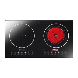 Cuisinière à induction infrarouge 2200w + 2200w Cuisinière électronique de cuisine intelligente professionnelle