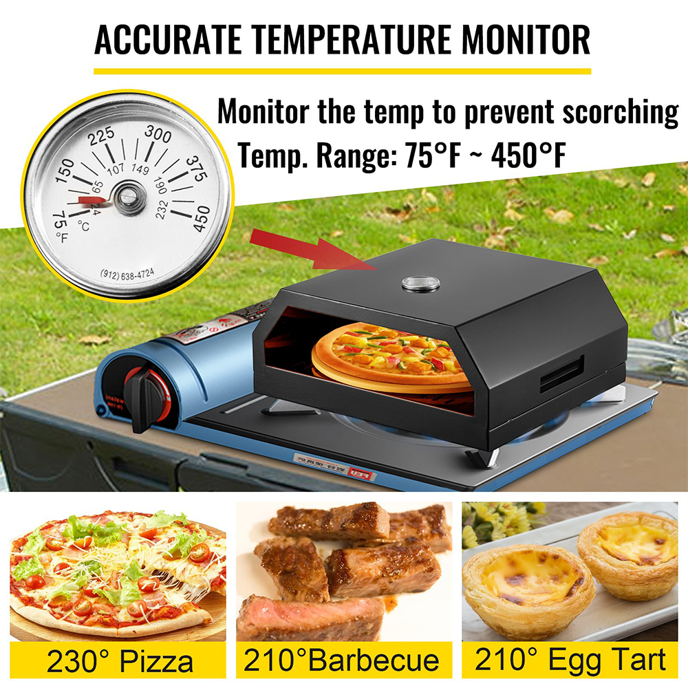Hot Sales 16 Inch Multi Fuel Black Outdoor Portable Wood Fired Mini Pizza Oven