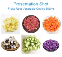 Commerciële roestvrijstalen 304 groente- en fruit snijmachine, aardappel-, tomaat- en mango-kubus snijmachine