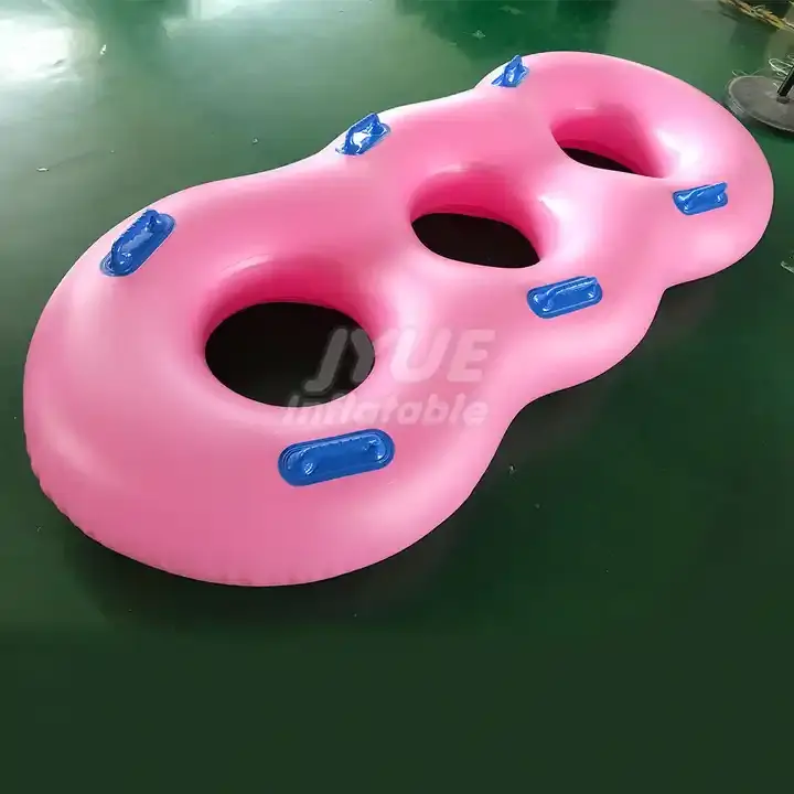 Équipement gonflable durable d'anneau de bain de tube de glissière de parc aquatique de personne de PVC 2 pour la rivière paresseuse