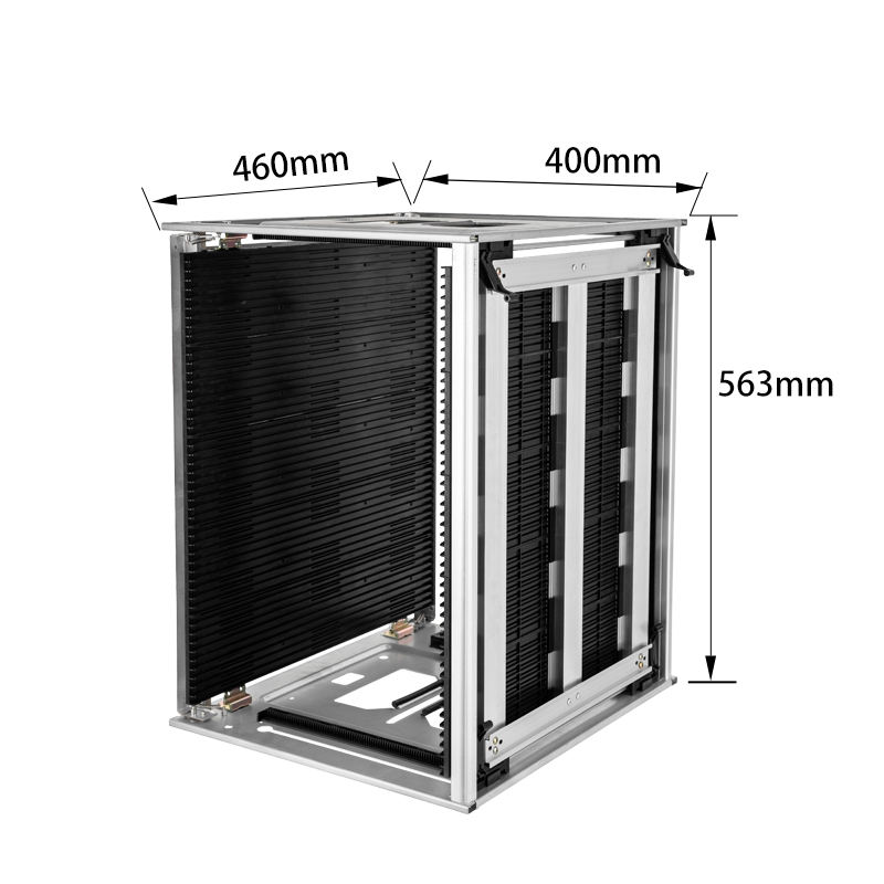 Pcb Magazine Storage Factory Sale Black Antistatic ESD SMT PCB Magazine Rack 460*400*563mm ...