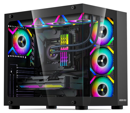 Gamer ATX /M-ATX PC Gaming Case For Desktop PC Computer With RGB Fans CPU GPU