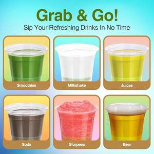 Vasos de Plástico para Bebidas Frías HL Smoothie Cup, 12oz y 16oz, PLA Ecológico, Moderno, Personalizable, para Fiestas - Product Image 5
