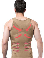 Débardeur de compression amincissant pour homme, gaine sculptante sans manches, effet liftant, pour le dropshipping