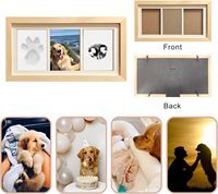 Cadres commémoratifs personnalisés pour animaux de compagnie en gros, art mural photo, cadre souvenir en argile pour empreintes de pattes, kit d'empreintes de pattes pour chiens et chats