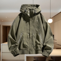 Vestes pour hommes en gros. Veste longue à capuche pour entraîneur sportif, couleur unie, idéale pour le patinage, la randonnée en plein air, veste tendance
