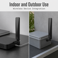 Antenne WiFi 2.4G 5.8G 6.5dBi à gain personnalisé, longueur personnalisée 60cm, fixation par vis