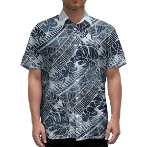 Camicie da uomo <span class=keywords><strong>Aloha</strong></span> camicia estiva alla moda hawaiana da uomo a maniche corte Samoan motivo tribale abbigliamento Casual Top t-Shirt - Product Image 2