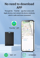 MFi certifié Apple Find My Smart Air Tag Card Finder Ultra-mince étanche GPS Tracker 4G pour animaux de compagnie Système de positionnement mondial