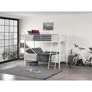 Cama litera doble moderna de metal resistente, diseño Tulipán, estructura de madera y acero, para dormitorio, escuela, hotel, hospital, apartamento, MILENYUM Turquía - Product Image 1