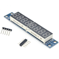 Plantilla de pantalla de tubo MAX7219 de 7 segmentos y 8 dígitos, microcontrolador compatible con módulo de Control en cascada para Arduino MCU/51/AVR/STM32