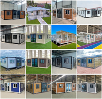 Maison de conteneur en acier extensible coulissante de luxe de 20 pieds et 40 pieds, 2 étages, 3 chambres, salle de bain, cuisine, appartement moderne, hôpital