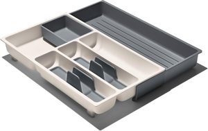 منظم أدوات المطبخ القابل للتمدد من OXO للخزائن البلاستيكية المربعة بسعة 1 لتر باللون الأبيض - Product Image 2