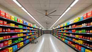 RTFANS, fabricant leader, ventilateur de plafond de 7,3 m/24 pieds, 1,5 kW, 6 pales, pour le refroidissement des usines - Product Image 4