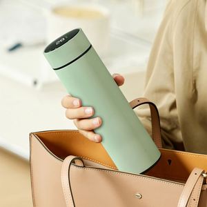 Custom 17oz 500ml Rubber Paint Matte Travel Stainless Steel Thermal Smart Insulated <b>Infuser</b> Temperature Display Water Bottle - Product Image 2