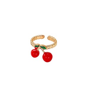 Anillos Abiertos con Diseño de Frutas, Fresa y Cereza, Joyería de Moda para Mujer, Accesorio para Fiestas - Product Image 5