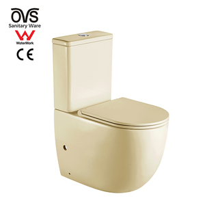 Inodoro de cerámica sin marco para baño, dos piezas, Color blanco, para niña china - Product Image 4