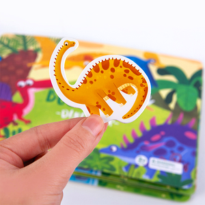 Personnalisé pas cher bébé dinosaure <span class=keywords><strong>Usborne</strong></span> autocollant tout à fait Libros lecture Puzzle livre pour enfants éducatif - Product Image 3