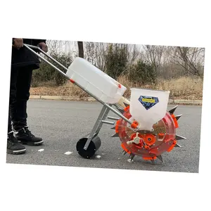 small seed rotary drum vegetable wheat corn new models manual push fertilizer seeders