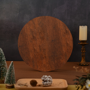 Targa Rotonda in Legno con Nome Sacro di Gesù Cristo, Simbolo Chi Rho Alfa e Omega, Arte Murale con Preghiera in Latino per Decorazione Chiesa - Product Image 4