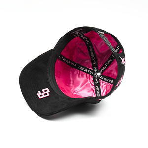 Casquettes de baseball sportives en daim noir à 5 panneaux avec doublure en satin, style A-Frame, logo <span class=keywords><strong>Cholo</strong></span>, vente en gros - Product Image 6